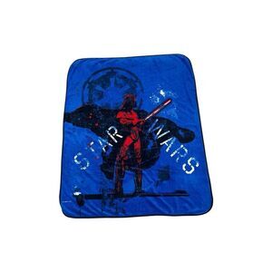 Rare Star Wars Darth Vader Blue Fleece Throw Blanket 2011 Dark Side Lightsaber